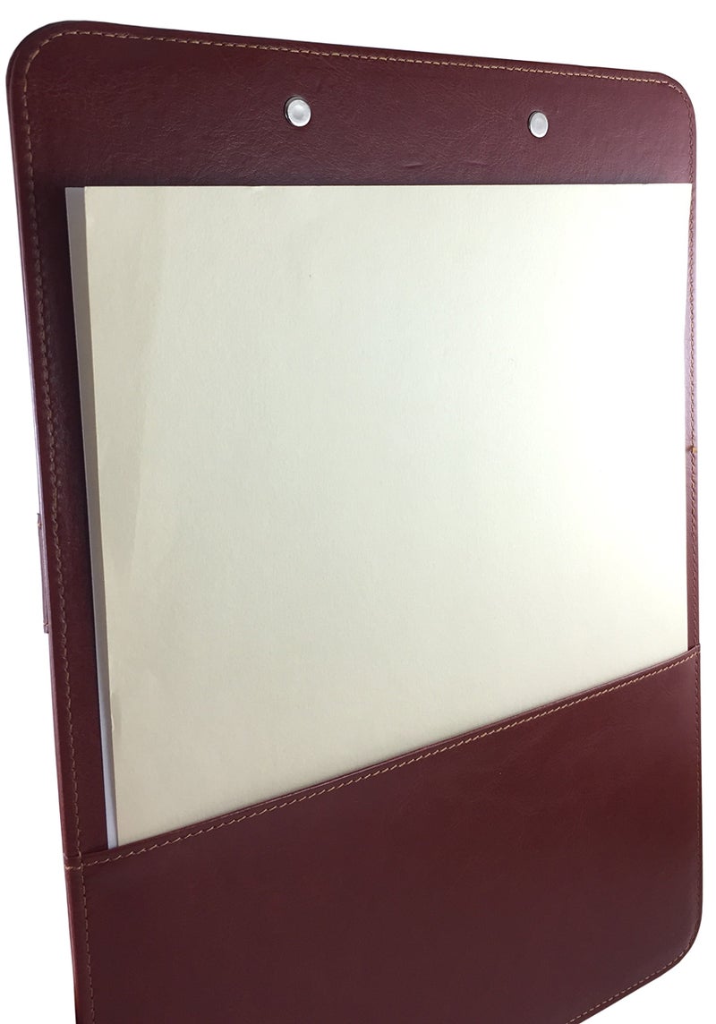 Trade Quest Clipboard Faux Leather Single (Chestnut Brown) - Image 5